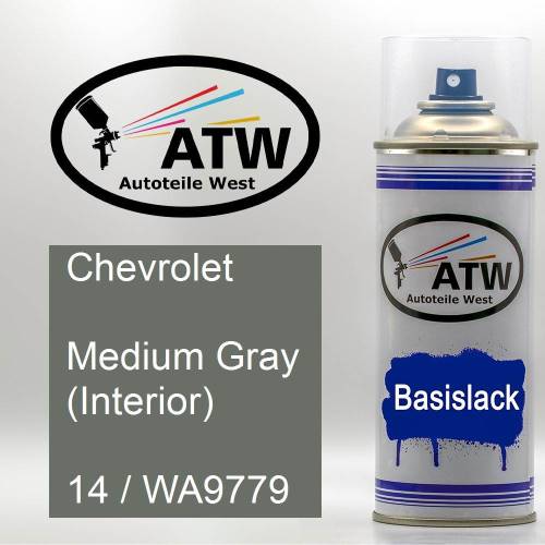 Chevrolet, Medium Gray (Interior), 14 / WA9779: 400ml Sprühdose, von ATW Autoteile West.